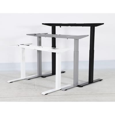 China Adjustable (Height) Stand Up Legs Electric Height Adjustable Computer Desk Standing View With Dual Motor for sale