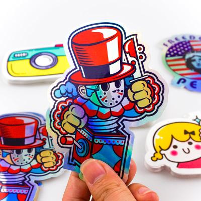 China Waterproof Customizable Die Cut Maker Waterproof Cute Rainbow Sticker Print Custom Vinyl Award Toy Sticker For Kids for sale