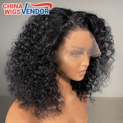 China Jerry Curly Kinky Curly Wigs 150% Density 13x4 Lace Front Human Hair Wigs Cheap 4x4 Deep Curly Lace Closure Jerry Curl Wholesale Afro Kinky Density for sale