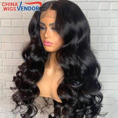 China CHINA SELLER 13*6 WIGS CHINA SELLER 13*6 Straight Body Wave Transparent Lace Front Human Hair Wigs With Baby Hair Bleached Knots Nature Color for sale