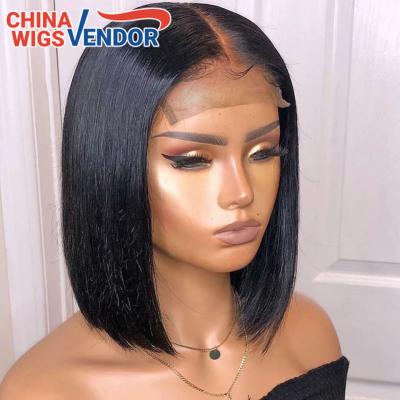 China China silky straight wigs seller cheap 4x4 wave closure lead wigs, 4x4 closure hd lead wigs transparent remy short hair for sale