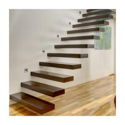 China Modern Design Modern Wooden Floating Staircase Cantilever Floating Stairs for sale