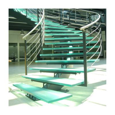 China New Design Modern Arc Curved Staircase Steel Structure Curved Stairs Or Glass Staircase Designs for sale