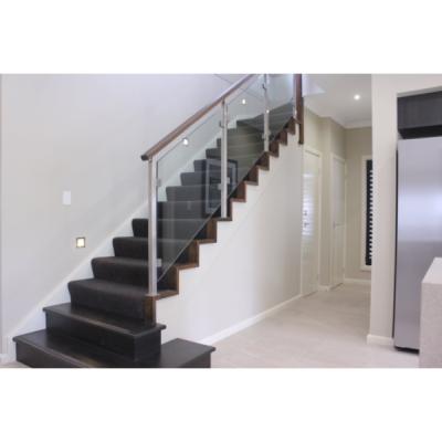 China Modern Modern Stainless Steel Stair Railing Glass Balustrade Design for sale