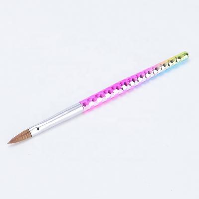 China Professional color handle gradient gel brush NAIL art nail art brush kolinsky for sale