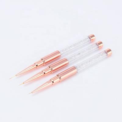 China GUYO NAIL GUYO Best Selling Private Label Rose Gold Acrylic Nail Brush Nylon Hair Nail Art Brush for sale