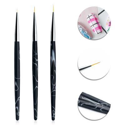 China NAIL Opp Bag Bundles Painting Liner Hair Nail Cute Nylon Drawing Brush for sale