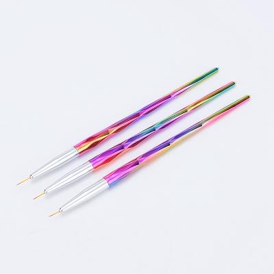 China NAIL GUYO Customizable Gradient Colors Liner Spiral Brush Nylon Shape Wholesale Price for sale