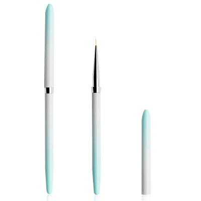 China NAIL GUYO Professional Gradient Blue Nylon Nail Art Liner Brush Customizable for sale