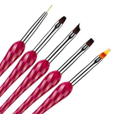 China High Quality Nail Art Brush Set With Plastic Handle for sale