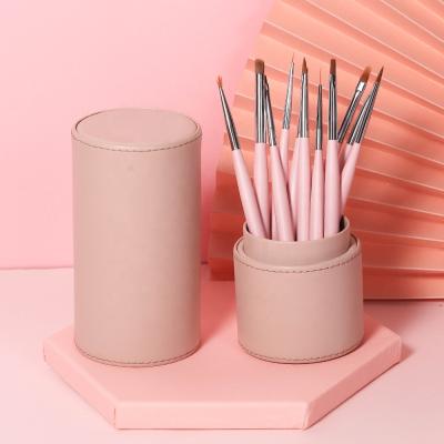 China CLOU GUYO High Quality Pink Nail Gel Brush With Gold Cover for sale