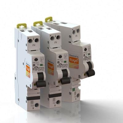 China Smart Air Circuit Breaker mcb WIFI Tuya Smart Circuit Breakers mcb 2P work with Alexa Google Home 10-63A 6KA for sale