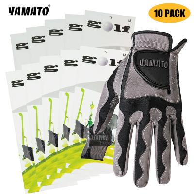 China Factory Direct 10pcs Premium Soft Breathable Microfiber Left Hand Soft Golf Glove For Men's Golf Clubs for sale