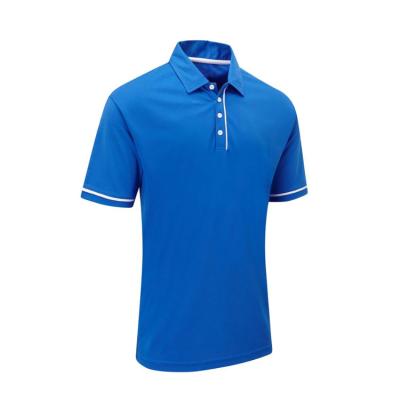 China Hot Sale Anti-Wrinkle Golf Shirts Golf Polo Polyester Spandex For Men Shortsleeve Quick Dry Polo With Custom Logo for sale