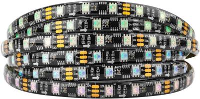 China WS2811 IC=RGB IC Addressable Dream Color LED Strip 60LEDs/m IP65 Splash Proof Black PCB Flexible DC12V Chasing Effect for sale