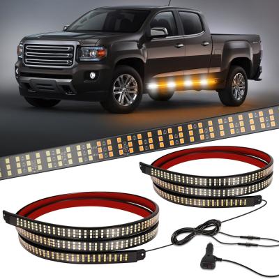 China Emergency Strobe Light Strips Running Board Safety Warning Flashing Light Amber White Flexible Hazard Light for Trucks for sale