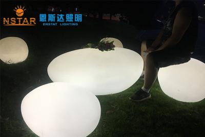 China PE Plastic Material Stone Garden Lights , Stone Solar Lights With RGB 16 Color Changing for sale