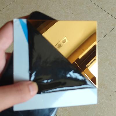 China 1% Tolerance Golden Mirror SS Sheet 8K Polishing 201 304 316 for sale