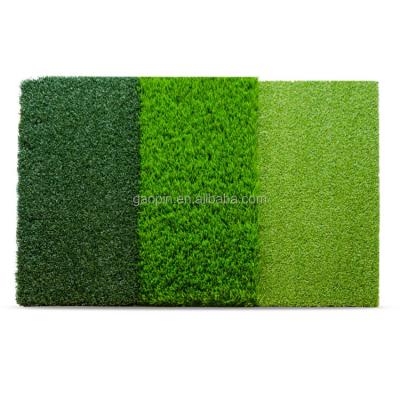 China Golf Club Or Personal Use Swing Mat Long And Short Grass 3 In 1 Golf Practice Hitting Mat for sale