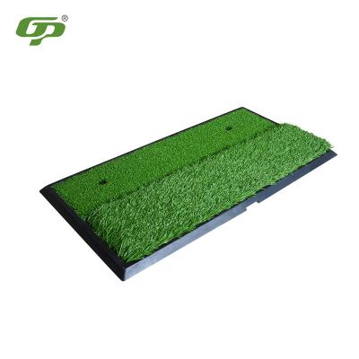 China PP Grass + Rubber Golf Mat Rubber Base Golf Tee Residential Practice Hitting Mat for sale