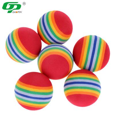 China Surlyn. New factory wholesales practice custom goods golf ball rainbow golf soft training ball for sale