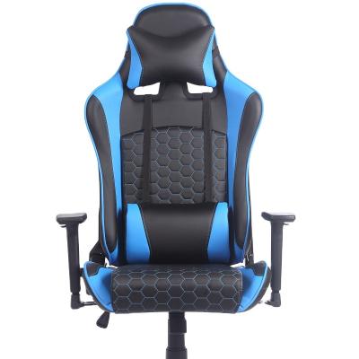 China Blue (Height) Premium Computer Chair 3D Armrest Adjustable Metal Leather Frame Gaming Chair All Color Available for sale