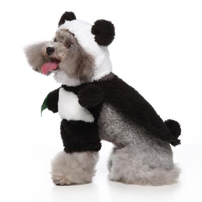 China 2PCS Panda Style Pet Costume Puppy Dog Halloween Christmas Gift Puppy Stocked Clothes for sale