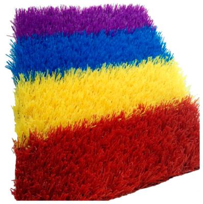 China Etc. UV Resistant 20mm 25mm Garden And Playground Rainbow Runway Artificial Grass for sale