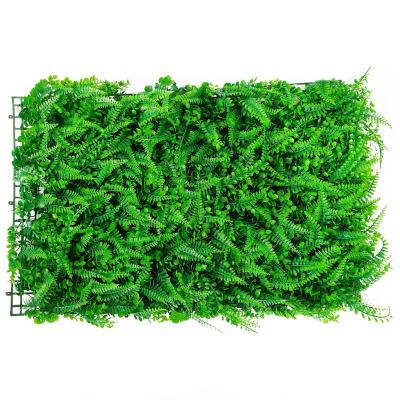 China Factory Decor Milan Grass Plastic Eucalyptus Grass Easily Assembled Artificial Wall for sale