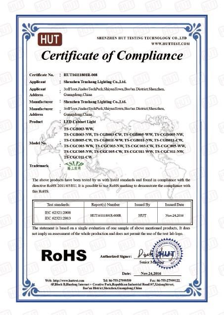 RoHS - Shenzhen Tenshang Electronic Technology Co., Ltd.