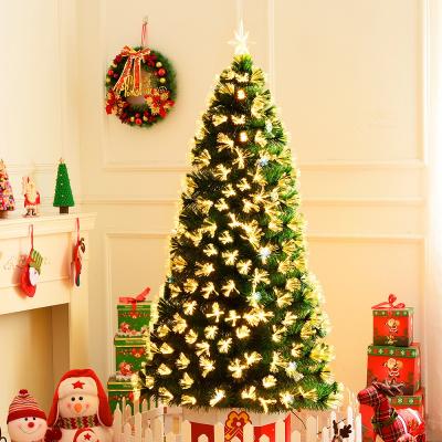 China Prelit Fiber Optic Xmas Metal Artificial Stand Christmas Tree 1.2m With Included Led Lights Diy Tree Xmas for sale