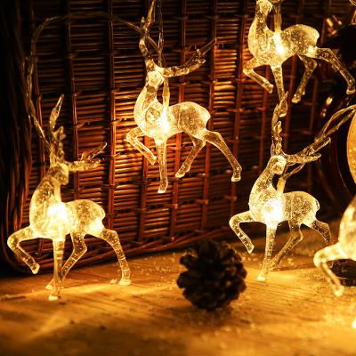 China Indoor/Outdoor Christmas Reindeer String Lights LED Decorations Fairy Lights for Bedroom Gifts Fireplace Porch Tree Door Indoor Outdoor for sale