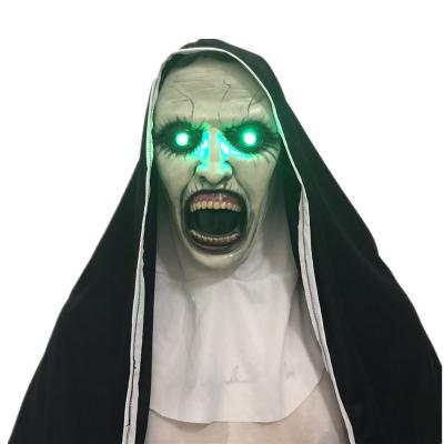 China Headgear Headgear Virgin Mary Horror Headgear Light Up Masquerade/Horror Nun Action Factory Party/Concert National Independence Day Glowing Mask for sale