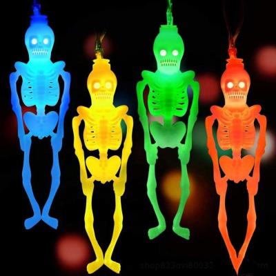 China String Lights Manufacturer Wholesale Halloween Skeleton Bones Led String Lights Halloween Party Decoration Hanging Lights for sale