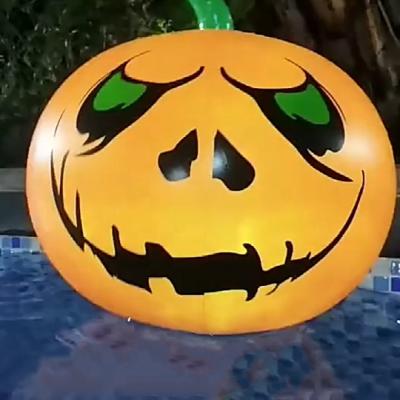 China Eco-Friendly PVC Color Changing Halloween Light Balloons 16 Inch LED Light Inflatable Pumpkin Party Garden Bar Remote Control Decoration for sale