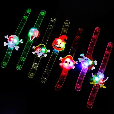 China PVC + LED Halloween Gift For Kids LED Glow Bracelets For Trick Or Treaters Light Up Gifts Glow In The Dark Party Supplies for sale