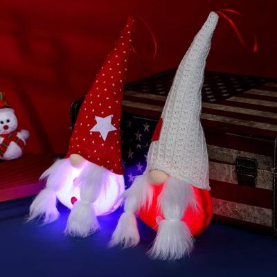 China Fabric + LED Valentine's Day Gnomes Plush Elf Decorations LED Light Up Hand Make Tomte Scandinavian For Valentines Table Ornament Present for sale