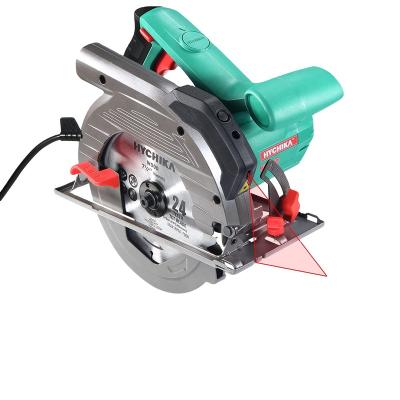 China Wood Saw Circular Saw 1500W HYCHIKA Electric Saw with 4700RPM Speed ​​Laser Guide, 24T 40T Blades 190mm Dust Extraction for sale