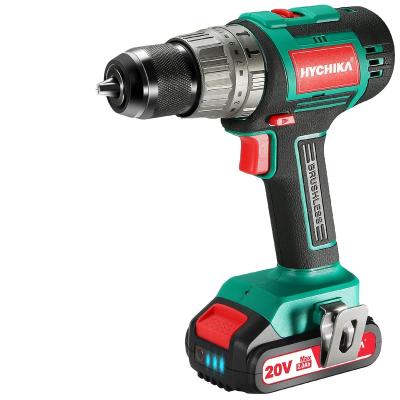 China Repair Driver Drill 20V HYCHIKA Max Cordless Drill 18V Brushless Driver Set for sale