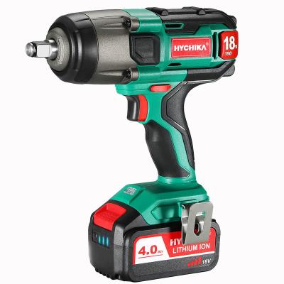 China 20V Cordless Impact Gun Electric Wrench HYCHIKA 18 Impact Wrench Driver With 4Ah IW350 Battery for sale