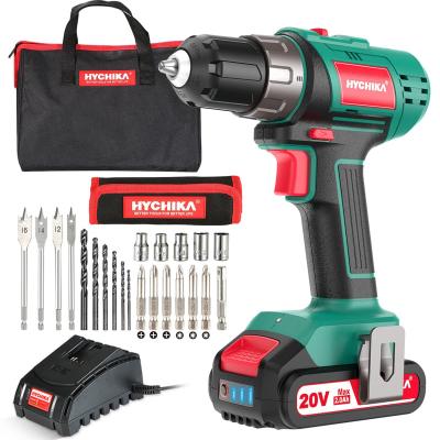 China Repair Driver Drill 20V HYCHIKA Max Cordless Drill 18V Brushless Driver Set for sale