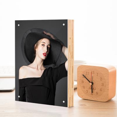 China Wholesale square bamboo environmental friendly picture frame solid bamboo for decoration, memorial and gifts for sale