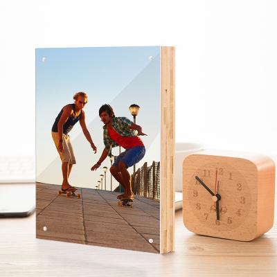 China High quality environmental friendly bamboo photo frame with acrylic picture frame bamboo for home decoration for sale