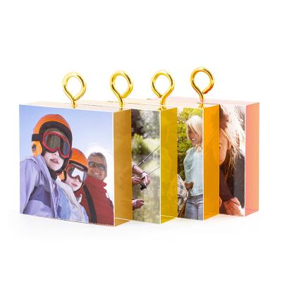 China Hot Selling Home Decor Environmental Friendly Mini Acrylic Photo Frame Christmas Unique Transparent Design Amazon Tree 2*2 Australia Picture Frame for sale