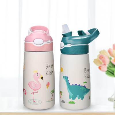 China Wholesale Aohea Child Water Bottle Sublimation 350ml Viable Kids Water Bottle Water Spray Avoided Kids Straw Bottle for sale