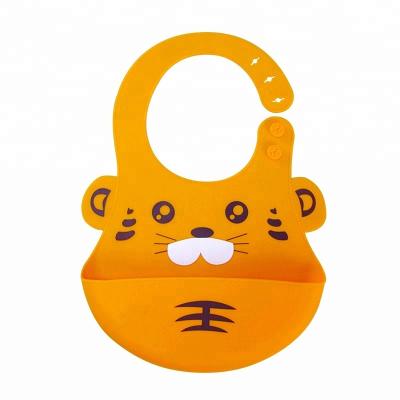 China 2018 Hot Customized Amazon Logo Bibs Waterproof Silicone Baby Bib 30*16*0.15cm for sale