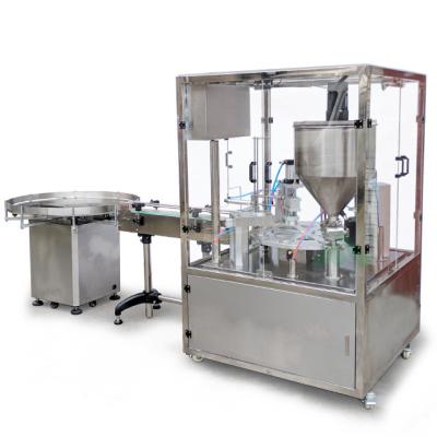 China Food Canice Automatic Rotary Cream Ice Cream Yogurt Cup Filling Packing Machine for sale