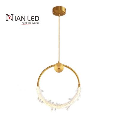 China Modern Modern Hotel Lighting Round Copper Chandelier Crystal Lights Luxury Pendant Lights for sale