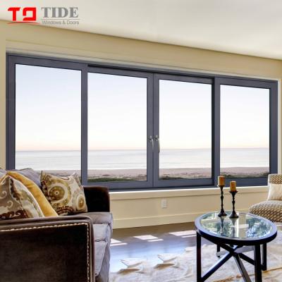 China Sliding Aluminum Sliding Window Double Glazed Aluminum Windows for sale