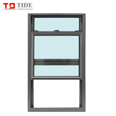 China Sliding Vertical Sliding Aluminum Single Hung Window With Double Glazed for sale